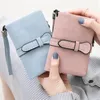 Brieftaschen Kurze Schnalle Faltende Brieftasche Für Frauen Pu-leder Geldbörse Weiblichen Kartenhalter Multi Dame Handy