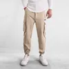 Herrenhose, American Cargo, Multi-Pocket-Korsett, lässig, lang, mit Hose, Workout, Übung, Sportbekleidung