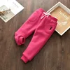 Trousers BibiCola High quality Winter Fur Boys Girls Leggings Children Pants Kids Thick Warm Elastic Waist Sport Suit Baby Boys Girl Pant 231215