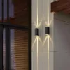 Lampes murales extérieures 6W haut en bas faisceau étroit LED étanche porche lumière projecteur jardin couloir Villa porte avant 265E