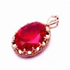 Kettingen In Luxe Ruby Neckalce Voor Vrouw 585 Paars Vergulde 14K Rose Product Hanger Huwelijkscadeau Verlovingssieraden