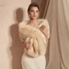 Kadın Kürk Faux Fur 30 Renk Kadın Kürk Pelerinleri Şampanya Düğün Bolero Faux Fur Stole Gelin Ceketi Resmi Parti Omuz Omuz silkme Yürüyüşü De Mariage 231215