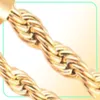 High Quality Gold Plated Rope Chain Stainless Steel Necklace For Women Men Golden Fashion ed Rope Chains Jewelry Gift 2 3 4 51114815