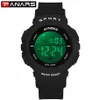 PANARS Kids Sports Digital Watches Colorful LED HOLLOW OUT STRAP MUNTICTION STEPTION