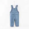 Jumpsuits Diimuu Baby Barn Girls Clothing Toddler Overalls Denim Pants Fashion Kids Casual Jumpsuits Långärmbyxor för 2-6TL231114