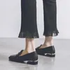 Chaussures habillées décontractées confortables petit cuir semelle souple 2023 simples tout-match fond plat bout carré unique femme été