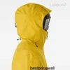 2023Jackets Windbreaker Arcterys Hooded Sweatshirt Archaeopteryx RUSH PRO Hard Shell Ski Charge Coat Jacket Oracle/Daze/Yellow Brown XL HBO0