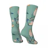 Chaussettes pour hommes Funny Crazy Sock pour hommes Ludique Blue Lovebirds Hip Hop Harajuku Parrot Happy Quality Motif imprimé Boys Crew Compression