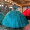 Smaragdgrün glänzende Quinceanera-Kleider, Ballkleid, Geburtstagsparty-Kleid, Schnürung, Abschlusskleid, Schatz, süßes Kleid, 15 de