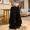Мужские джинсы Y2k Уличная мода Хип-хоп с вышивкой букв для мужчин Винтажные мешковатые женские джинсовые брюки с низкой талией Широкие брюки 231214