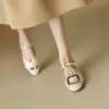 Scarpe eleganti Design in metallo Tacchi da donna in vera pelle naturale Colore puro Comodo tacco alto alla moda Facile da camminare