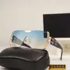 23 Новые солнцезащитные очки Xiaoxiangjia с безрамочными обрезанными краями Модные солнцезащитные очки в большой оправе Модный стиль INS Trade