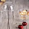 Tek kullanımlık fincan pipetler fincan plastik tatlı açık kapaklar mini parfait meze kutusu puding kek kutuları salata kapları yemek kaseleri