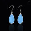 Kolczyki Dangle Przyjazd Naturalny opal przezroczysty kamień Małe urocze wiszące wisiorki Drop for Women Brincos Fine Jewelry