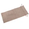 Storage Bags 10Pcs Jute Wine 14 X 6 1/4 Inches Hessian Numbered Bottle Gift With Drawstring For Blind Tasting (Brown)