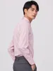 Men's Dress Shirts Long Sleeve Slight Strech Bamboo Fiber Shirt Without Pocket Comfortable Slim-fit Casual Versatile Easy Care