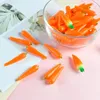 Decorative Flowers 4Pcs Artificial Carrots Mini Fake Vegetable Model Decorations Realistic