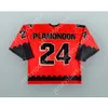 カスタムSylvain Plamondon 24 Quebec Remparts Red Hockey Jersey New Top Stitched S-M-L-XL-XXL-3XL-4XL-5XL-6XL