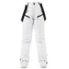 Women's Pants Insulated Bib Overalls Solid Color Suspenders Trousers Winter Thermal Leggings For Women Mens Wear