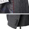 男性SトラックスーツS 6xlジャケットベストパンツレトロ紳士クラシックファッション格子縞のメンズフォーマルビジネススリムスーツ3pcesセットグルームウェディングドレス231214