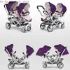 Barnvagnar# Luxury Twin Baby Barnvagn kan sitta eller ligga ner högt landskap barnvagnsljus och chockbeständigt fällbara dubbla baby tillbehör Q231215