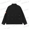 Herrjackor 2021fw cavempt c.e denim jacka män kvinnor 1 1 bästa kvalitet fin tvättad tung tyg cav empt canvas coat broderi jackor t231215