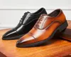 Kwaliteit Men Top kledingschoenen Echt lederen veter trouwkantoor Party Designer Flats mannelijk formele oxford schoenen maat 38-45