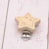 Titulares de chupete Clips 10 unids Madera Bebé Mordedor de madera Roedor en blanco DIY Cadena Titular de pezón Niño Masticar Juguete Regalo Chupete Broche 231215