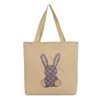 Enfants lettre de lapin floral imprimé sacs à main enfants sac fourre-tout de grande capacité garçons filles toile de dessin animé alar sacs à bandoulière simples Z6034