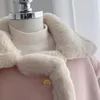 Płaszcz Baby Girl Princess Bawełniana kurtka futrzana niemowlę dziecięce dziecko zimowe patchwork grube ciepłe ubrania odzieży wierzchniej 18m 12y 231215