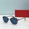 Nuevo diseño de moda gafas de sol piloto 0417O marco de metal lente de corte sin montura estilo simple y popular ligero y fácil de usar gafas de protección UV400 para exteriores