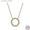 Pendentif colliers Bijoux exquis pour femmes 925 en argent Sterling classique multi circulaire lune pendentif collier s'adapte Original charme perlé bricolage cadeaux L231215