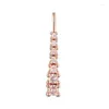 Colares de pingente FJ Irregular Long Ladies Femme 585 Rose Gold Color Cubic Zircon Chains Jóias