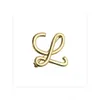 Simple Letter Pins Brooch Luxury Designer Jewelry For Women Gold Broochs Mens Classic Breastpin Scarf Suit Party Dress Ornament