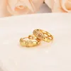 Nuovo design grande orecchino a cerchio oro fine GF ed orecchini per le donne ragazze romantiche punk festa gioielli matrimonio Gift258T