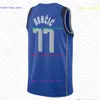 Luka Doncic Kyrie Irving Basketball Jerseys 41 Dirk Nowitzki City 77 11 Blue Black Edition Green Jersey 2024