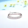 Anéis de casamento Kuololit 0.65CTW Anel para Mulheres Sólido 18K 14K 10K Rose Gold 3/4 Banda para Noivado Casamento Presentes de Natal 231214