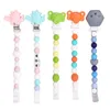 Pacifier Holders Clips Chenkai 50PCS無料のシリコンハートダミーテザーチェーンホルダー