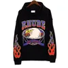 Designer Rhude Mens Hoodie Letter Print Lång ärm varm y2k hoodie lyxiga grafiska hoodies tröja Hip Hop Loose Sweatshirts Size S-XL #JK