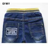 Jeans GFMY Brand Leisure winter Plus velvet Boys Jeans 3year -10year Keep warm Straight type Children's Pants 231215