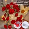 Stringhe LED Luci a corda con fiori di rosa Alimentate a batteria Decorazioni da giardino Fata per il matrimonio all'aperto di San Valentino