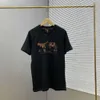 Men's shirt Heavy Industry Dinosaur Carriage Embroidery Couple Kraft paper Packaging Paper Bag Short Sleeve t shirtcoach bag crossbody