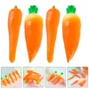 Decorative Flowers 4Pcs Artificial Carrots Mini Fake Vegetable Model Decorations Realistic