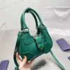 Kleine zelfs maantassen Echt lederen clutch handtas Schoudertassen riem handvat Ontwerpers pochette bakken crossbody tas