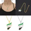 Pendant Necklaces 28TF Unisex Syria Country M Flag Pendant Necklace Gold Silver Color Chain Choker Necklace Jewelry Christmas Party OrnamentL231215