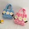 Torby wieczorowe Big Daisy Spring Women Bag na ramionach szydełka szydełka ręcznie robiona messenger dama torebka zakupowa