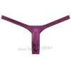 Custodia sottile da uomo T-back Spandex Miglioramento Tanga Mini bikini lucidi Solido G-string Intimo Pantaloni corti elasticizzati