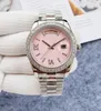 Relógio masculino de marca de luxo de alta qualidade relógio mecânico automático tamanho 40mm diamante romano pulseira de aço inoxidável relógio à prova d'água relógio esportivo masculino