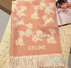 Sjaals Winter Kasjmier Sjaal Vrouwen Mode Print Hond Warme Sjaal Patroon Wrap Pashmina Halsdoek Poncho Kwastje