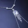 Outros acessórios de moda Stonefans Sexy Nipple Ring Bra Bo Chain Harness Jóias para Mulheres Big Crystal Tassel Bra Colar Chest Chain Bo JewelryL231215